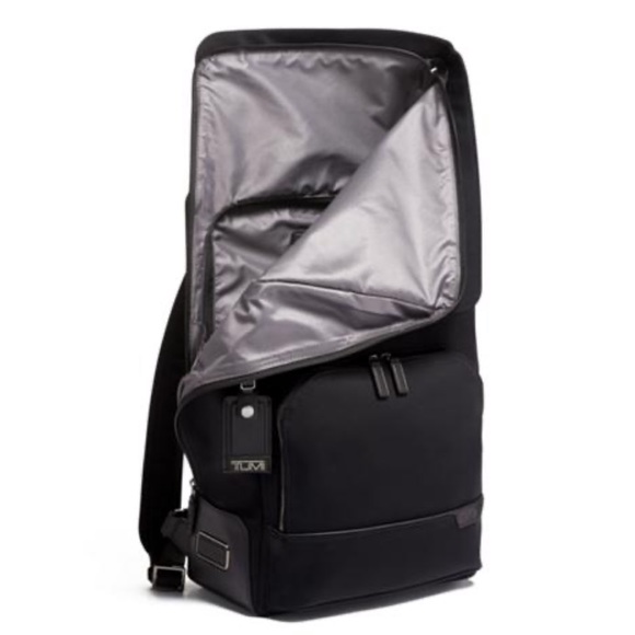 { Tumi } Osborn Harrison Roll Top Backpack Black - Picture 3 of 16